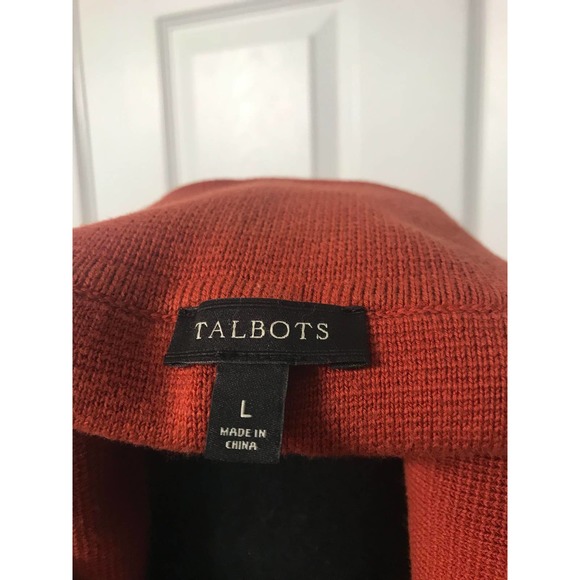 Talbots Women's Sweater, Button-up, Rustic Brown, Large - Picture 4 of 11